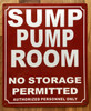 HPD SUMP PUMP ROOM SIGN