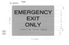 Emergency EXIT ONLY ADA HPD SIGN