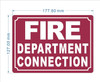 FD FIRE DEPARTMENT CONNECTION SIGN
