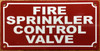 FIRE SPRINKLER CONTROL VALVE SIGN