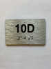 Apartment Number unit 10D Hpd Sign
