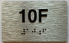 Apartment Number unit 10F Sign