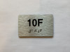 Apartment Number unit 10F Safety Sign