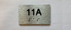 Apartment Number unit 11A Compliance Sign