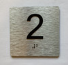 Elevator Floor Number / Elevator Jamb Plate 2 Braille Sign