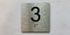 Elevator Floor Number / Elevator Jamb Plate 3 Safety Sign