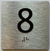 Elevator Floor Number / Elevator Jamb Plate 8 Sign