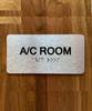 A/C Room Sign with Raised Letters & Grade 2 Compliance Sign