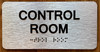 Control Room Sign with Raised Letters & Grade 2 Sign