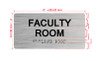 Faculty Room Sign with Raised Letters & Grade 2 Sign