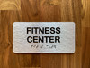 Fitness Center Sign with Raised Letters & Grade 2 Compliance Sign