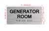 Generator Room Sign with Raised Letters & Grade 2 Hpd Sign