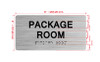 Package Room Sign with Raised Letters & Grade 2 Safety Sign