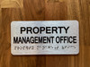 Property Management Office Sign with Raised Letters & Grade 2 Safety Sign
