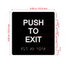 Push To Exit Sign with Raised Letters & Grade 2 Hpd Sign