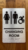 Changing Room Sign with Raised Letters & Grade 2 Safety Sign