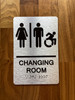 Changing Room Sign with Raised Letters & Grade 2 Compliance Sign