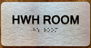 HWH Room Sign with Raised Letters & Grade 2 Sign