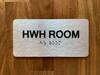 HWH Room Sign with Raised Letters & Grade 2 Compliance Sign