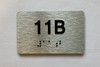 Apartment Number Sign Unit 11B Braille Sign