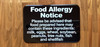 FOOD ALLERGY Restaurant Commercial Sign