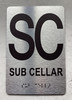 FLOOR SC SUB CELLAR Braille Sign