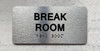 BREAK ROOM Braille Sign