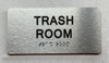 TRASH ROOM Compliance Sign