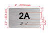 APT# 2A SILVER Ada Sign