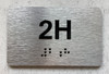 APT# 2H SILVER Ada Sign