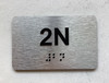 APT# 2N SILVER Braille Sign