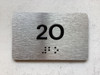 APT# 2O SILVER Braille Sign