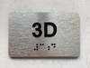 APT# 3D SILVER Braille Sign
