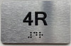 APT# 4R SILVER Sign
