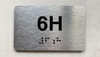 APT# 6H SILVER Ada Sign