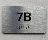 APT# 7B SILVER Safety Sign