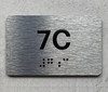 APT# 7C SILVER Braille Sign