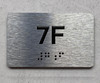 APT# 7F SILVER Safety Sign