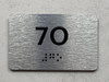APT# 7O SILVER Braille Sign