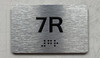 APT# 7R SILVER Ada Sign