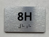 APT# 8H SILVER Safety Sign