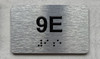 APT# 9E SILVER Safety Sign