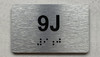 APT# 9J SILVER Safety Sign