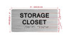 The Storage Closet Sign with Raised Letters & Grade 2 Hpd Sign