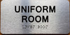 The Uniform Room Sign