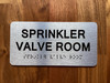 The Sprinkler Valve Room Compliance Sign