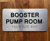 The Booster Pump Room Ada Sign