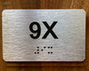 Apartment Number 9X Ada Sign