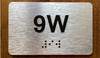 Apartment Number 9W Safety Sign