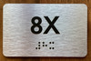 Apartment Number 8X Ada Sign